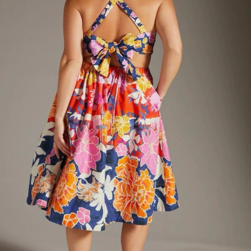 Anthropologie Maeve Bow-Back Midi Dress  size 20w - Picture 14 of 15